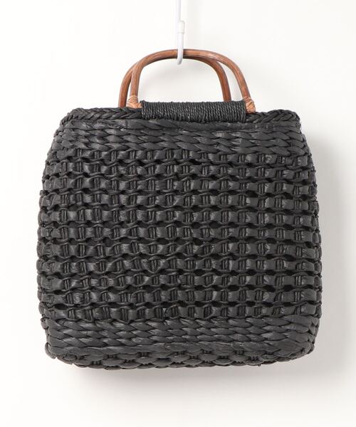 clear（クリア）の「タッセル付きカコバッグ（かごバッグ・レディース・ブラック/ベージュ・F）」の3枚目の写真