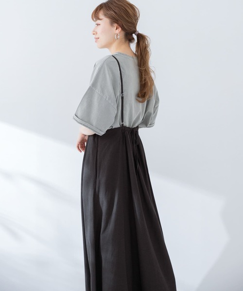 URBAN RESEARCH Sonny Label（アーバンリサーチサニーレーベル）の「リネン混サス付きフレアワンピース（ワンピース・レディース・ベージュ系その他/ブラック/キャメル・FREE）」の9枚目の写真