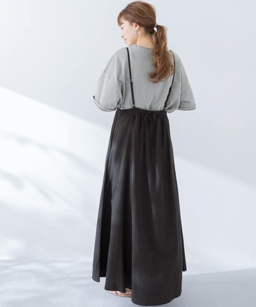 URBAN RESEARCH Sonny Label（アーバンリサーチサニーレーベル）の「リネン混サス付きフレアワンピース（ワンピース・レディース・ベージュ系その他/ブラック/キャメル・FREE）」の10枚目の写真