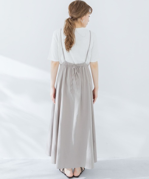 URBAN RESEARCH Sonny Label（アーバンリサーチサニーレーベル）の「リネン混サス付きフレアワンピース（ワンピース・レディース・ベージュ系その他/ブラック/キャメル・FREE）」の15枚目の写真