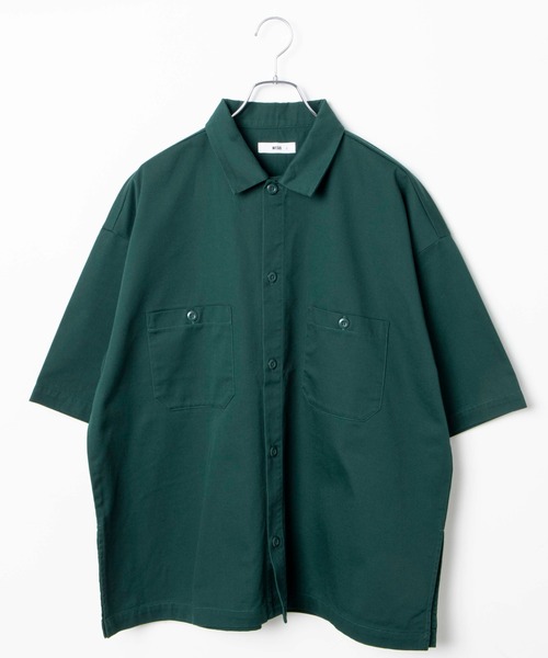 WEGO(ウィゴー)の「WEGO/半袖ワークシャツ(シャツ/ブラウス・メンズ・ホワイト/ブラック/ダークグリーン/ベージュ/その他1/その他2・MEDIUM/LARGE)」の11枚目の写真