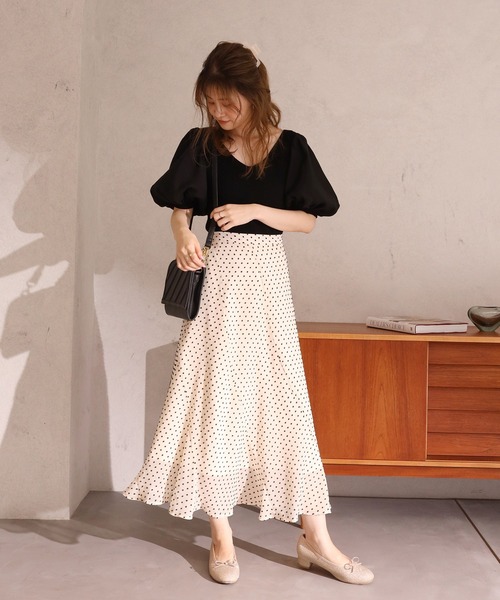 Cherie chuu（シェリーチュウ）の「【Cherie chuu】バックリボン袖コンシャスサマーニット（ニット/セーター・レディース・ブラック/ベージュ/ピンクベージュ・FREE）」の20枚目の写真