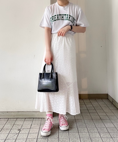 WEGO（ウィゴー）の「WEGO/カレッジロゴプリントTシャツ（Tシャツ/カットソー・レディース・オートミール/ホワイト・MEDIUM/SMALL/X-LARGE/LARGE）」の21枚目の写真