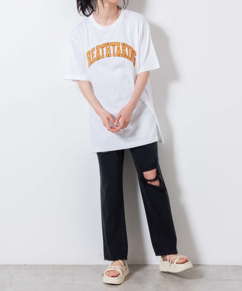 WEGO（ウィゴー）の「WEGO/カレッジロゴプリントTシャツ（Tシャツ/カットソー・レディース・オートミール/ホワイト・MEDIUM/SMALL/X-LARGE/LARGE）」の17枚目の写真