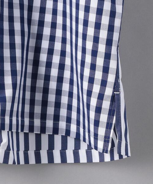 EN ROUTE(アンルート)の「<EN ROUTE(アンルート)> ギンガムチェック×ストライプ バンドカラー ショートスリーブ シャツ(シャツ/ブラウス・メンズ・ブラック/ネイビー・1/2/3)」の8枚目の写真