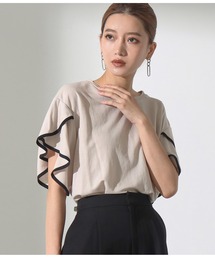 Alluge | パイピングフレアースリーブプルオーバー(Tシャツ/カットソー)