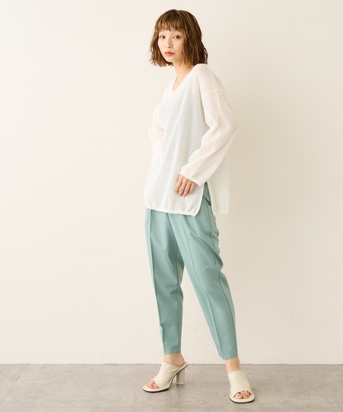 Lui's（ルイス）の「チャンキー丸ヒールサンダル（サンダル・レディース・ブラック/アイボリー・24.5/23.5/24.5cm/23.5cm）」の5枚目の写真