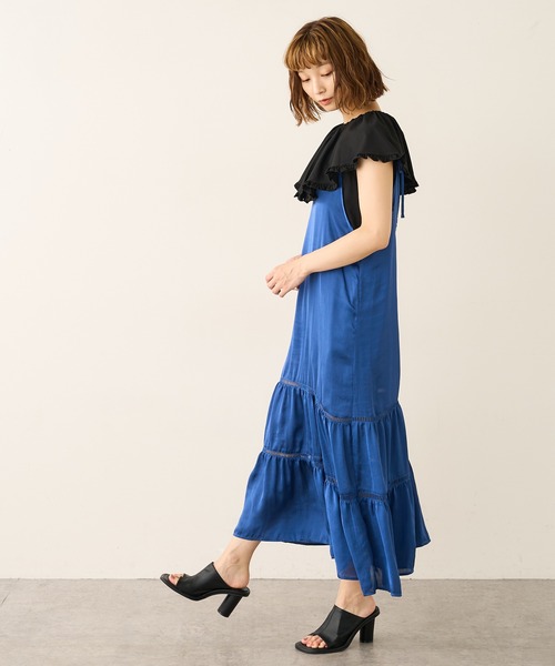 Lui's（ルイス）の「チャンキー丸ヒールサンダル（サンダル・レディース・ブラック/アイボリー・24.5/23.5/24.5cm/23.5cm）」の16枚目の写真