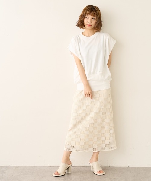 Lui's（ルイス）の「チャンキー丸ヒールサンダル（サンダル・レディース・ブラック/アイボリー・24.5/23.5/24.5cm/23.5cm）」の9枚目の写真