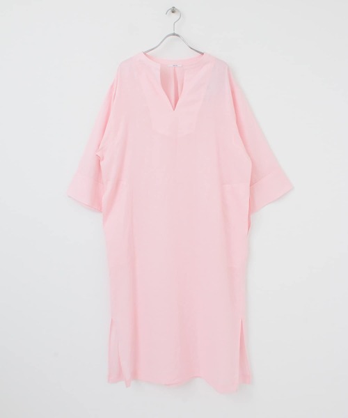 URBAN RESEARCH DOORS(アーバンリサーチドアーズ)の「ORCIVAL LINEN DRESS(ワンピース・レディース・ベージュ/ピンク・1)」の3枚目の写真