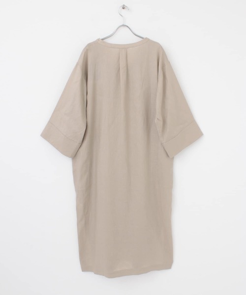 URBAN RESEARCH DOORS(アーバンリサーチドアーズ)の「ORCIVAL LINEN DRESS(ワンピース・レディース・ベージュ/ピンク・1)」の7枚目の写真