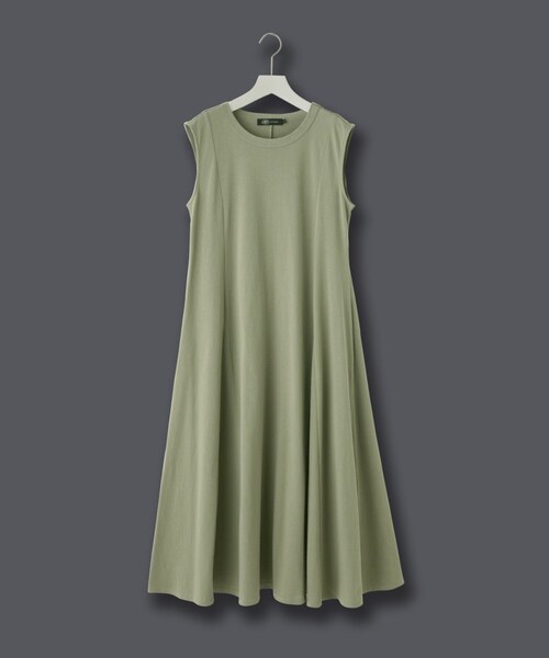 JET(ジェット)の「◆【ウォッシャブル】ドライタッチ天竺フレアワンピース(ワンピース・レディース・ブラック/カーキ/ピンク系・04)」の4枚目の写真