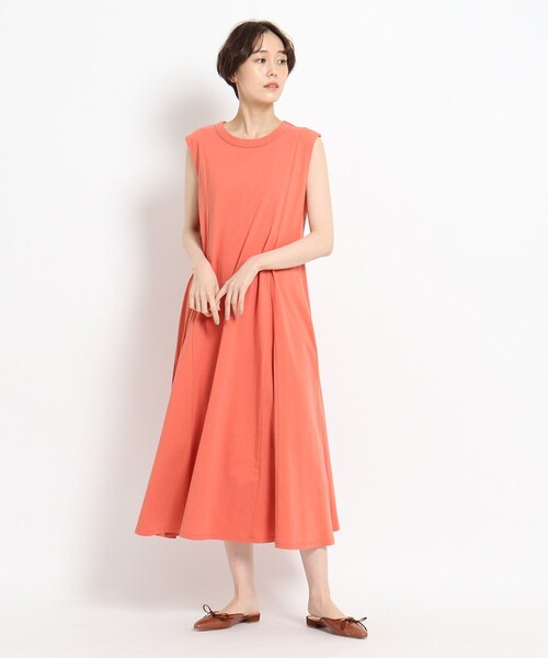 JET(ジェット)の「◆【ウォッシャブル】ドライタッチ天竺フレアワンピース(ワンピース・レディース・ブラック/カーキ/ピンク系・04)」の7枚目の写真