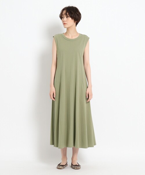 JET(ジェット)の「◆【ウォッシャブル】ドライタッチ天竺フレアワンピース(ワンピース・レディース・ブラック/カーキ/ピンク系・04)」の9枚目の写真