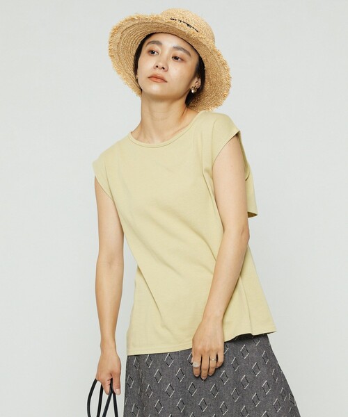 FREAK'S STORE（フリークスストア）の「バックオープンギャザーＴシャツ（Tシャツ/カットソー・レディース・ブルーグリーン/オフホワイト/ブラック/ピンク・ﾌﾘ-）」の9枚目の写真