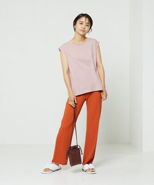 FREAK'S STORE（フリークスストア）の「バックオープンギャザーＴシャツ（Tシャツ/カットソー・レディース・ブルーグリーン/オフホワイト/ブラック/ピンク・ﾌﾘ-）」の11枚目の写真