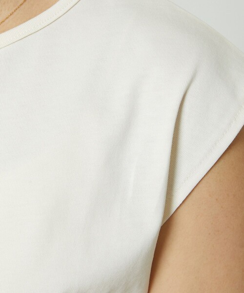 FREAK'S STORE（フリークスストア）の「バックオープンギャザーＴシャツ（Tシャツ/カットソー・レディース・ブルーグリーン/オフホワイト/ブラック/ピンク・ﾌﾘ-）」の21枚目の写真