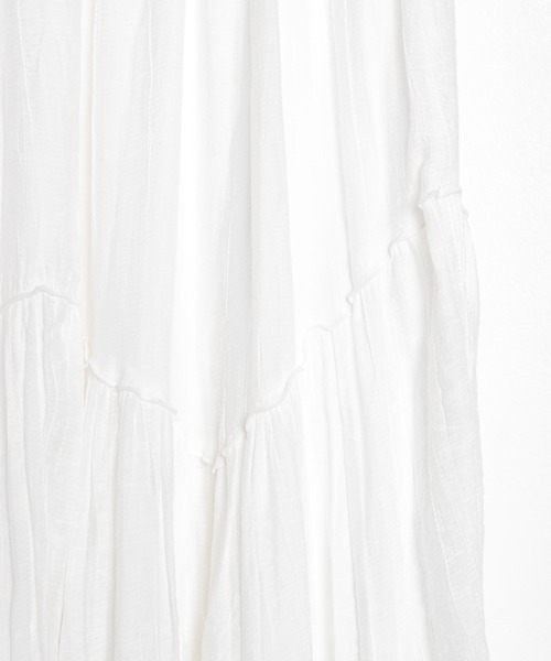 dispark（ディスパーク）の「DISPARK/ランダムティアードロングスカート（スカート・レディース・ホワイト・FREE）」の4枚目の写真