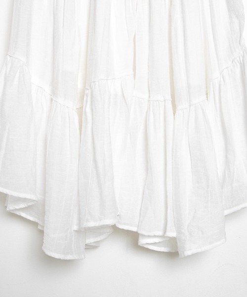 dispark（ディスパーク）の「DISPARK/ランダムティアードロングスカート（スカート・レディース・ホワイト・FREE）」の5枚目の写真