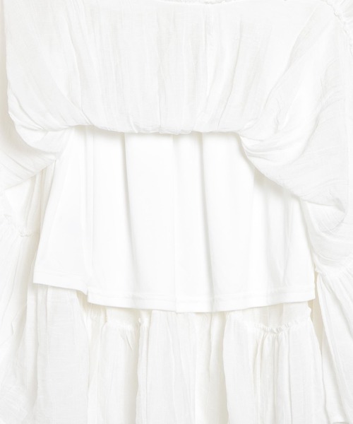 dispark（ディスパーク）の「DISPARK/ランダムティアードロングスカート（スカート・レディース・ホワイト・FREE）」の6枚目の写真