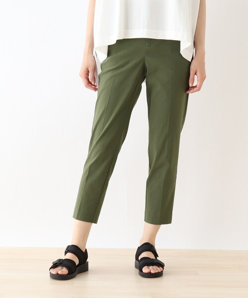 SHOO・LA・RUE（シューラルー）の「◆【SS-4L/3Dスキャン】ひんやり麻混スティックパンツ（その他パンツ・レディース・ライトブルー/イエロー/ブラック/カーキ/ライトベージュ・02/03/04/01/10/05/06）」の3枚目の写真