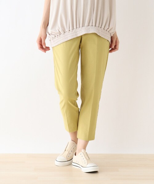 SHOO・LA・RUE（シューラルー）の「◆【SS-4L/3Dスキャン】ひんやり麻混スティックパンツ（その他パンツ・レディース・ライトブルー/イエロー/ブラック/カーキ/ライトベージュ・02/03/04/01/10/05/06）」の5枚目の写真