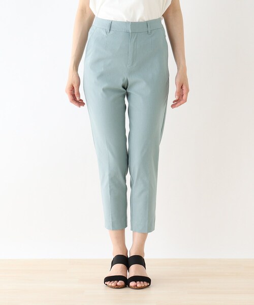 SHOO・LA・RUE（シューラルー）の「◆【SS-4L/3Dスキャン】ひんやり麻混スティックパンツ（その他パンツ・レディース・ライトブルー/イエロー/ブラック/カーキ/ライトベージュ・02/03/04/01/10/05/06）」の9枚目の写真