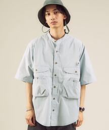 green label relaxing | ＜GLR/ lab＞ アングラー バンドカラー 半袖 シャツ(シャツ/ブラウス)