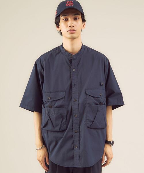 green label relaxing（グリーンレーベルリラクシング）の「＜GLR/ lab＞ アングラー バンドカラー 半袖 シャツ（シャツ/ブラウス・メンズ・ライトブルー/ホワイト/ネイビー・X-LARGE/SMALL/MEDIUM/LARGE）」の20枚目の写真