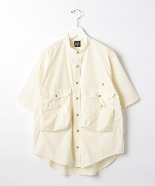 green label relaxing（グリーンレーベルリラクシング）の「＜GLR/ lab＞ アングラー バンドカラー 半袖 シャツ（シャツ/ブラウス・メンズ・ライトブルー/ホワイト/ネイビー・X-LARGE/SMALL/MEDIUM/LARGE）」の13枚目の写真