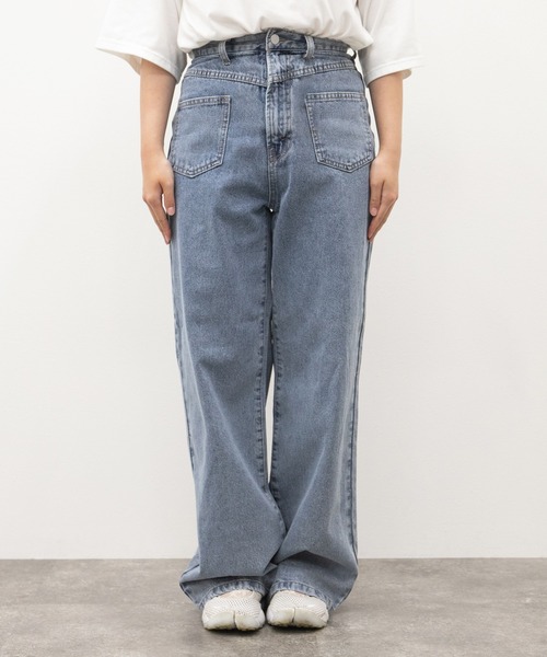 kutir(クティール)の「フロントポケットデニム(デニムパンツ・レディース・ライトグレー/サックスブルー・SMALL/MEDIUM/LARGE)」の18枚目の写真