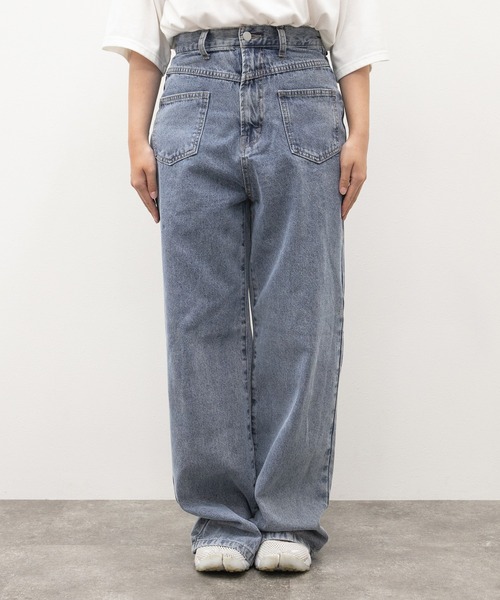 kutir(クティール)の「フロントポケットデニム(デニムパンツ・レディース・ライトグレー/サックスブルー・SMALL/MEDIUM/LARGE)」の20枚目の写真