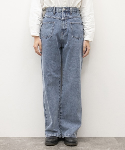 kutir(クティール)の「フロントポケットデニム(デニムパンツ・レディース・ライトグレー/サックスブルー・SMALL/MEDIUM/LARGE)」の22枚目の写真