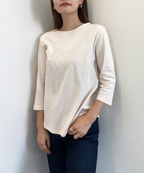 DECOY SINCE 1981（デコイシンスイチキュウハチイチ）の「オーガニックコットンスムースプルオーバー（Tシャツ/カットソー・レディース・ベージュ/オレンジ/ネイビー/ワイン・LL/M/L）」の10枚目の写真