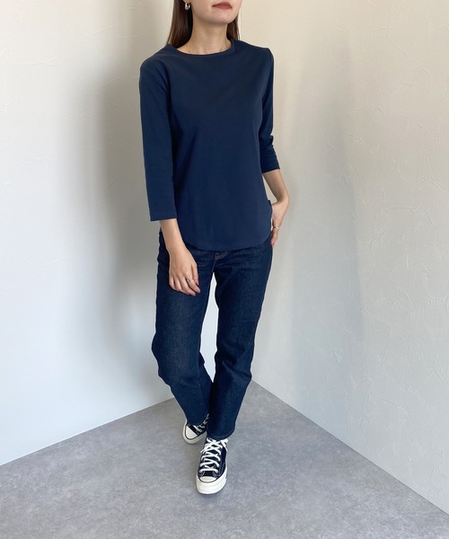 DECOY SINCE 1981（デコイシンスイチキュウハチイチ）の「オーガニックコットンスムースプルオーバー（Tシャツ/カットソー・レディース・ベージュ/オレンジ/ネイビー/ワイン・LL/M/L）」の13枚目の写真