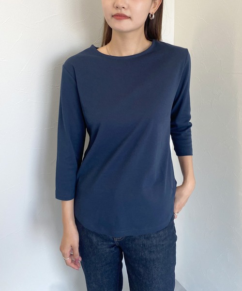 DECOY SINCE 1981（デコイシンスイチキュウハチイチ）の「オーガニックコットンスムースプルオーバー（Tシャツ/カットソー・レディース・ベージュ/オレンジ/ネイビー/ワイン・LL/M/L）」の14枚目の写真