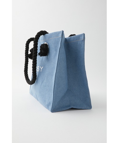 デニムリメイク フラップ付きトートバッグ やや大きめ マウジー 南京錠