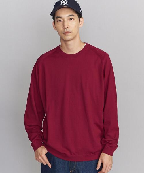 BEAUTY&YOUTH UNITED ARROWS（ビューティーアンドユースユナイテッドアローズ）の「BY GIZA コットン リラックス ニット -ウォッシャブル- ：（ニット/セーター・メンズ・ブラック/ベージュ/ワインレッド/ダークグリーン・XXL/S/XL/L/M）」の4枚目の写真