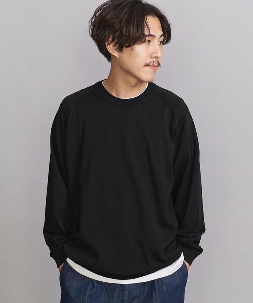 BEAUTY&YOUTH UNITED ARROWS（ビューティーアンドユースユナイテッドアローズ）の「BY GIZA コットン リラックス ニット -ウォッシャブル- ：（ニット/セーター・メンズ・ブラック/ベージュ/ワインレッド/ダークグリーン・XXL/S/XL/L/M）」の9枚目の写真