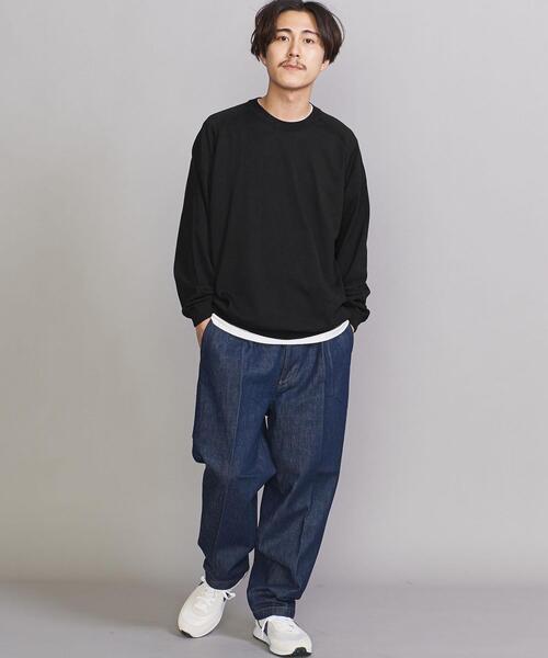 BEAUTY&YOUTH UNITED ARROWS（ビューティーアンドユースユナイテッドアローズ）の「BY GIZA コットン リラックス ニット -ウォッシャブル- ：（ニット/セーター・メンズ・ブラック/ベージュ/ワインレッド/ダークグリーン・XXL/S/XL/L/M）」の11枚目の写真