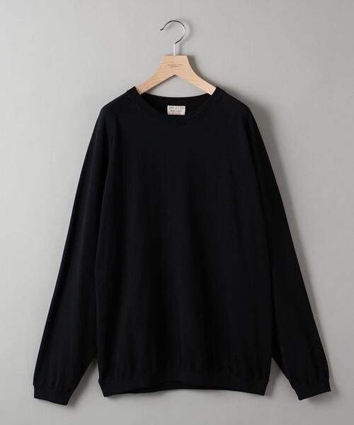 BEAUTY&YOUTH UNITED ARROWS（ビューティーアンドユースユナイテッドアローズ）の「BY GIZA コットン リラックス ニット -ウォッシャブル- ：（ニット/セーター・メンズ・ブラック/ベージュ/ワインレッド/ダークグリーン・XXL/S/XL/L/M）」の12枚目の写真