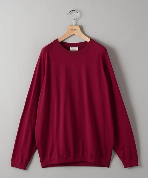 BEAUTY&YOUTH UNITED ARROWS（ビューティーアンドユースユナイテッドアローズ）の「BY GIZA コットン リラックス ニット -ウォッシャブル- ：（ニット/セーター・メンズ・ブラック/ベージュ/ワインレッド/ダークグリーン・XXL/S/XL/L/M）」の21枚目の写真