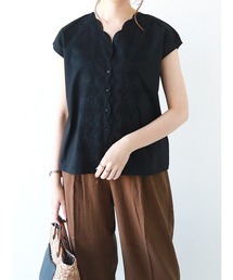 Te chichi | 刺繍スカラップブラウス(シャツ/ブラウス)