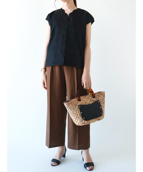 Te chichi（テチチ）の「刺繍スカラップブラウス（シャツ/ブラウス・レディース・ブラウン/ブラック/グリーン・ﾌﾘ-）」の6枚目の写真