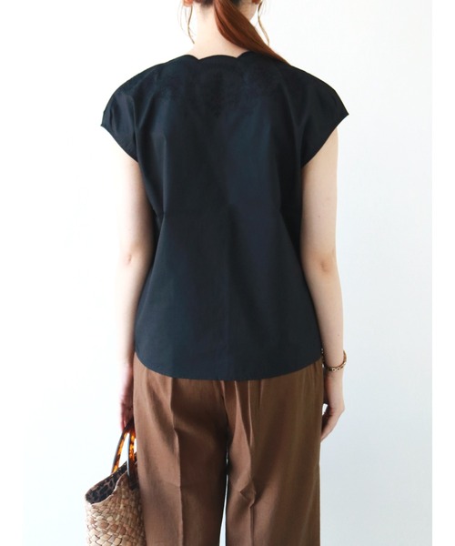 Te chichi（テチチ）の「刺繍スカラップブラウス（シャツ/ブラウス・レディース・ブラウン/ブラック/グリーン・ﾌﾘ-）」の10枚目の写真