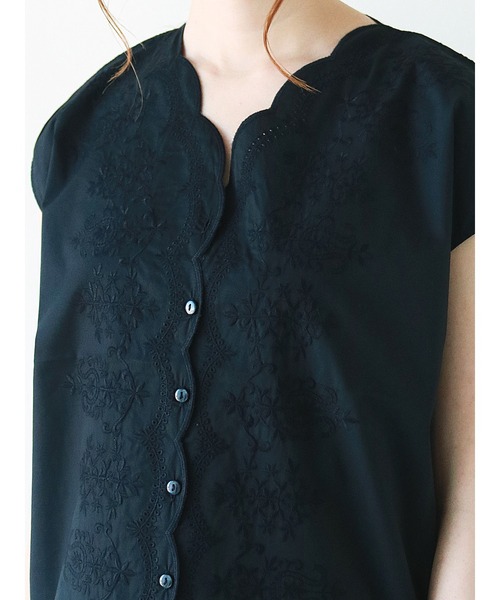 Te chichi（テチチ）の「刺繍スカラップブラウス（シャツ/ブラウス・レディース・ブラウン/ブラック/グリーン・ﾌﾘ-）」の11枚目の写真