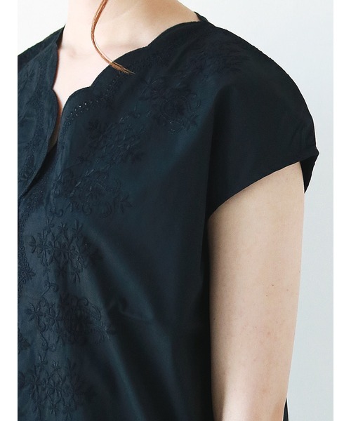 Te chichi（テチチ）の「刺繍スカラップブラウス（シャツ/ブラウス・レディース・ブラウン/ブラック/グリーン・ﾌﾘ-）」の12枚目の写真