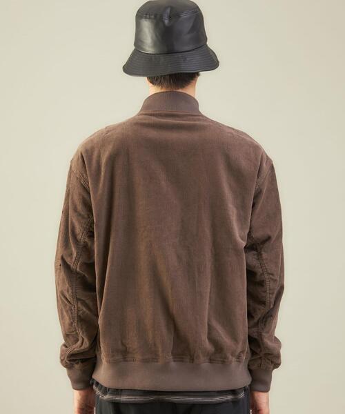 FIVE BROTHER（ファイブブラザー）の「【別注】＜FIVE BROTHER×green label relaxing＞ コーデュロイ MA-1 ブルゾン ジャケット（MA-1・メンズ・ダークブラウン/ブラック・S/L/M）」の8枚目の写真