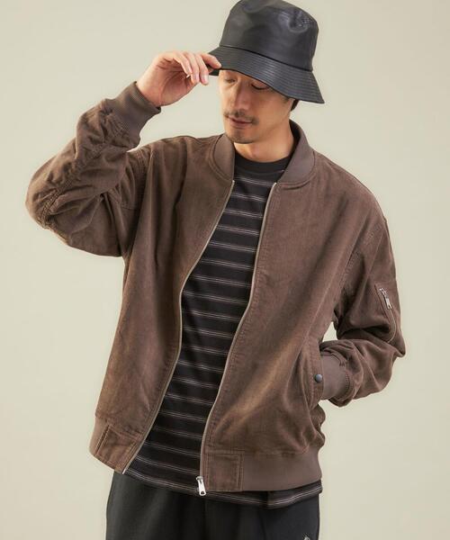 FIVE BROTHER（ファイブブラザー）の「【別注】＜FIVE BROTHER×green label relaxing＞ コーデュロイ MA-1 ブルゾン ジャケット（MA-1・メンズ・ダークブラウン/ブラック・S/L/M）」の20枚目の写真