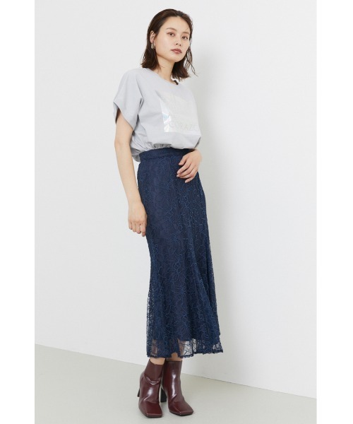 【最終価格】rienda レース マーメイドスカート リエンダ rienda レースマーメイドJ/W SK （ライトグリーン
